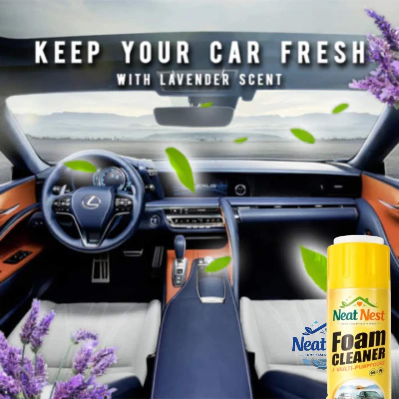 Neat Nest Multi-Purpose Foam Cleaner 650ml – Remove Stains & Grease Instantly