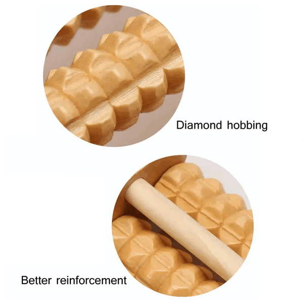 Dual Side Wooden Foot Massager