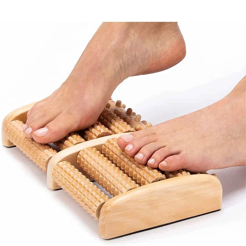 Dual Side Wooden Foot Massager