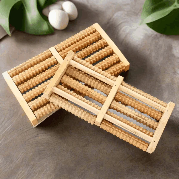 Dual Side Wooden Foot Massager