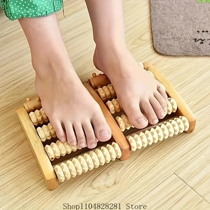 Dual Side Wooden Foot Massager
